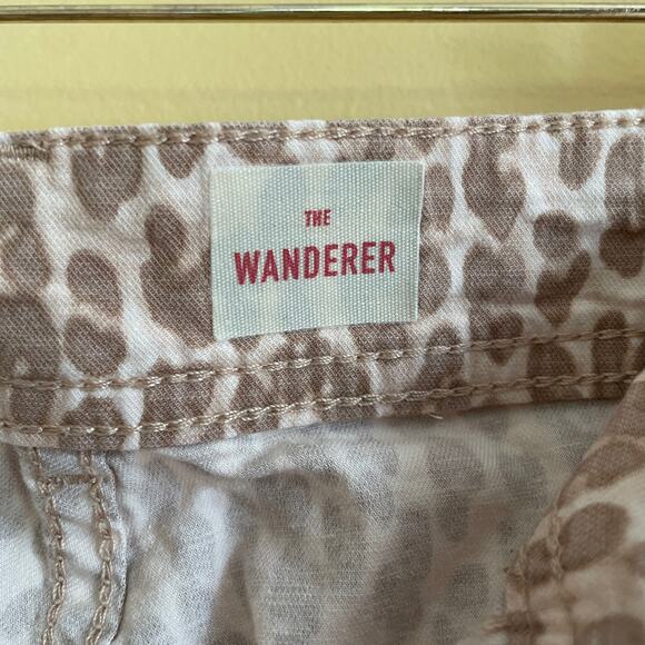 Anthropologie The Wanderer Utility Pant in Brown Tan Leopard Sz 29 Linen Blend - Picture 5 of 10